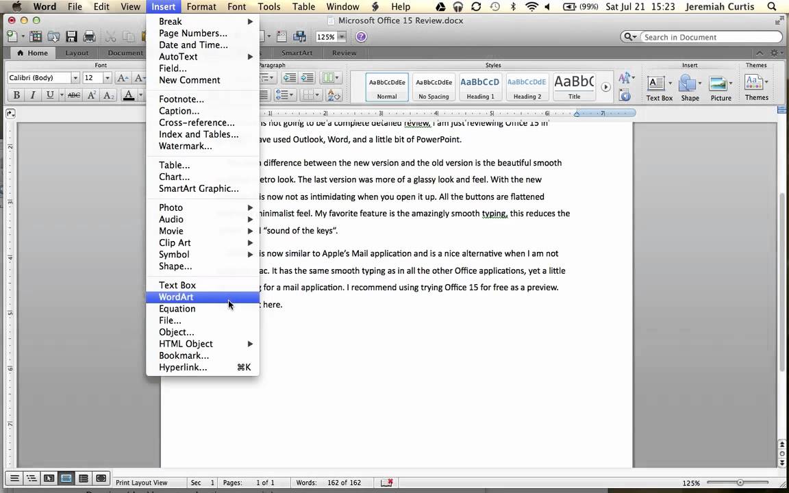 how can i record on word for mac